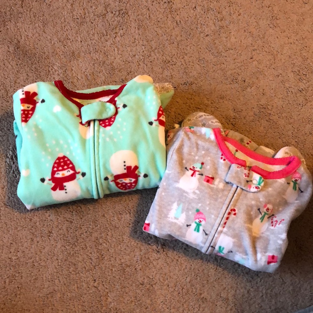 Bundle of 2 Carter Fleece Christmas Pajamas